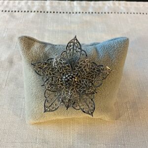 Corocraft Silver Tone Brooch